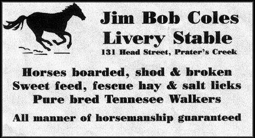 Livery Stable Ad
